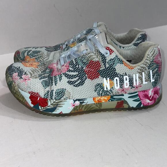 Women's No Bull Outwork Edge Impact Sneakers Blue Floral Athletic Shoes Size 8.5 - Picture 2 of 15